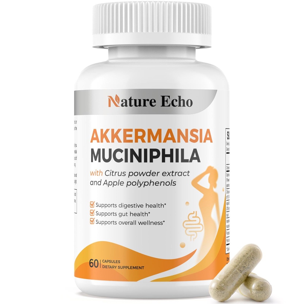 GLP-1 Supplement Support, Akkermansia Muciniphila Supplement for Cravings & Gut Health with Collagen, Inulin & Chromium - 60 Servings Capsules