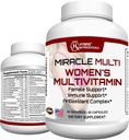 MiracleMulti Multivitamine voor vrouwen - vrouwelijke ondersteuning Formule, Immune Support, Mineralen, Biotine, Antioxidanten & Superfoods Blend 60 Capsules