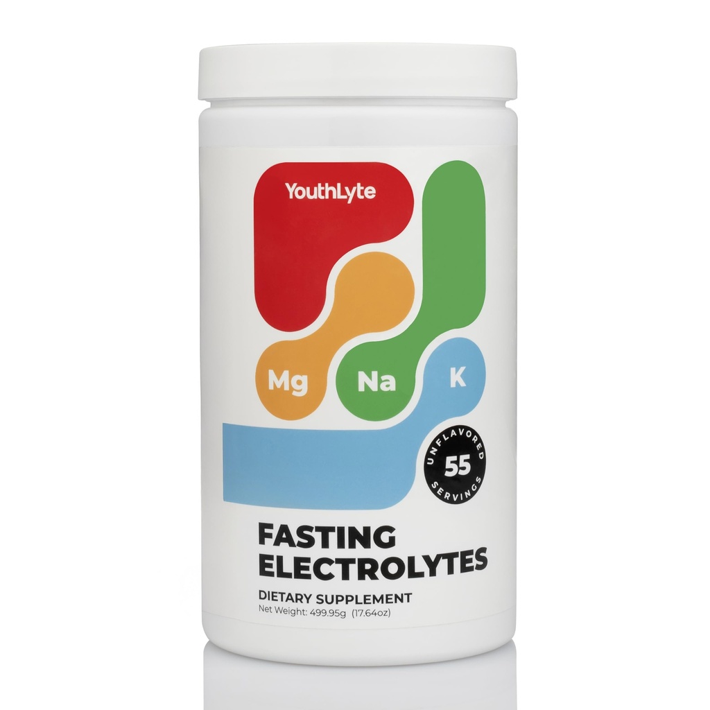 Fasting Electrolytes, 55 Servings, Sugar Free, Keto Friendly, with Magnesium, Sodium, Potassium, Unflavored