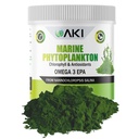 AKI Marine Phytoplankton Powder - Bron van Raw Omega-3 EPA Micro Algen Nannochloropsis - Plantenproteïnen, Vitaminen voor de algehele Wellness - Complete Proteïnebron, Veganistisch & GGO-vrij (2oz/57g)