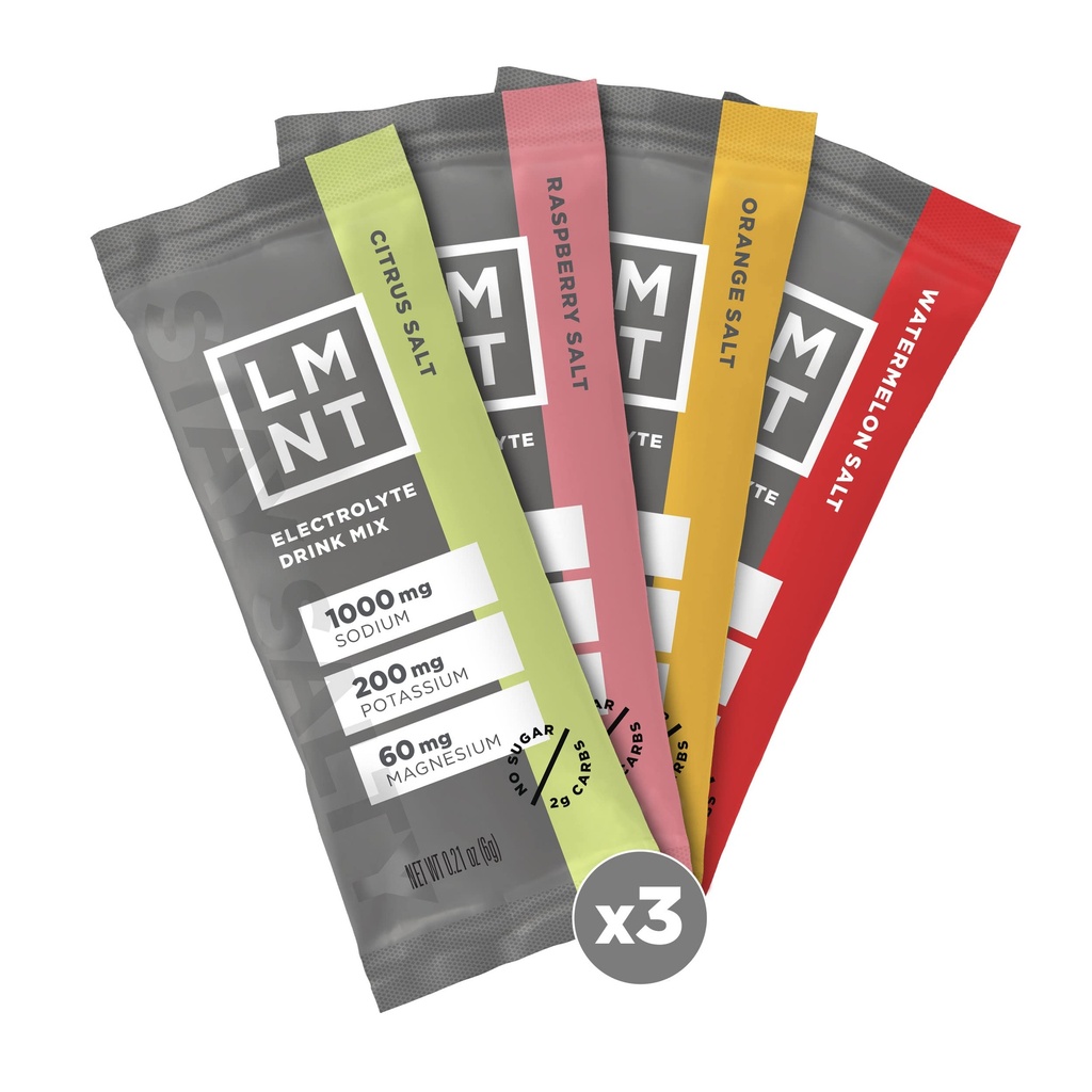 LMNT Zero Sugar Electrolytes - Variety Pack | Drink Mix | 12-Count