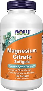NU Supplementen, Magnesium Citrate, Met Glycinate & Malate, Zenuwstelselondersteuning*, 180 Softgels