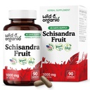 Wild & Organic Schisandra Capsules 1000 mg - Mood & Relaxation Support - Schisandra Berry Extract Supplement - Vegan, No Fillers, Non-GMO - 90 Count