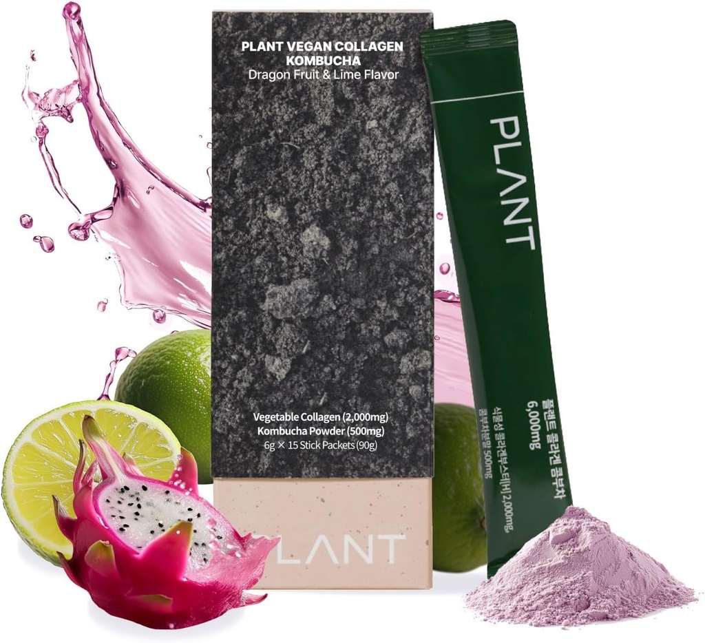 PLANT Vegan Collageen Peptide, Kombucha Powder, Probiotics, Vitamin C 