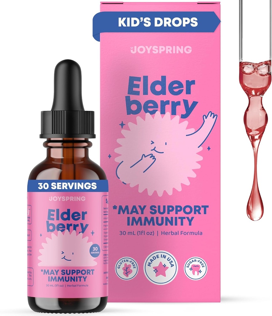 JoySpring Vlierbes voor peuters & kinderen Immune Support Liquid (1 fl oz) 