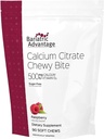 Bariatrische Voordeel Calcium citraat Chewy Bites 500 mg - Zeer absorbeerbaar en duizelbaar - Vitamine D3 - Gemakkelijk Kauwbaar Calcium Supplement - Raspberry Flavor - 90 Tel.