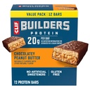 CLIF BUILDERS proteïnerepen - Chocolate Peanut Butter Flavor - 20g Plant Based Protein - Glutenvrij - Non-GMO - Lage Glykemie - Geen kunstmatige zoetstoffen - Waarde Pack, 2.4 oz. (12 Tel.)