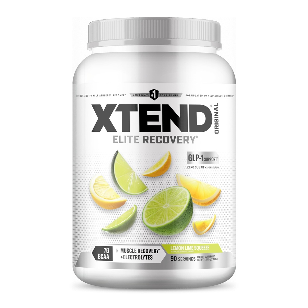 Xtend XTEND Original BCAA Poudre 7g BCAA et 2,5g L-Glutamine, sans sucre après l'entraînement Muscle récupération boisson avec acides aminés pour les hommes et les femmes, 90 portions
