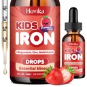 Liquid Iron Supplement for Kids & Women Men - with Magnesium, Zink & Kids Multivitamine Iron Drops - Immune Support, Blood Builder & Energy Support for Iron Deficency, Anemia, Vegan 2 Fl Oz
