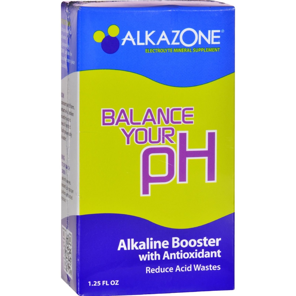 4 Pack of AlkaZone Alkaline Booster Drops with Antioxidant - 1.2 fl oz - Gluten Free - Wheat Free - Vegan