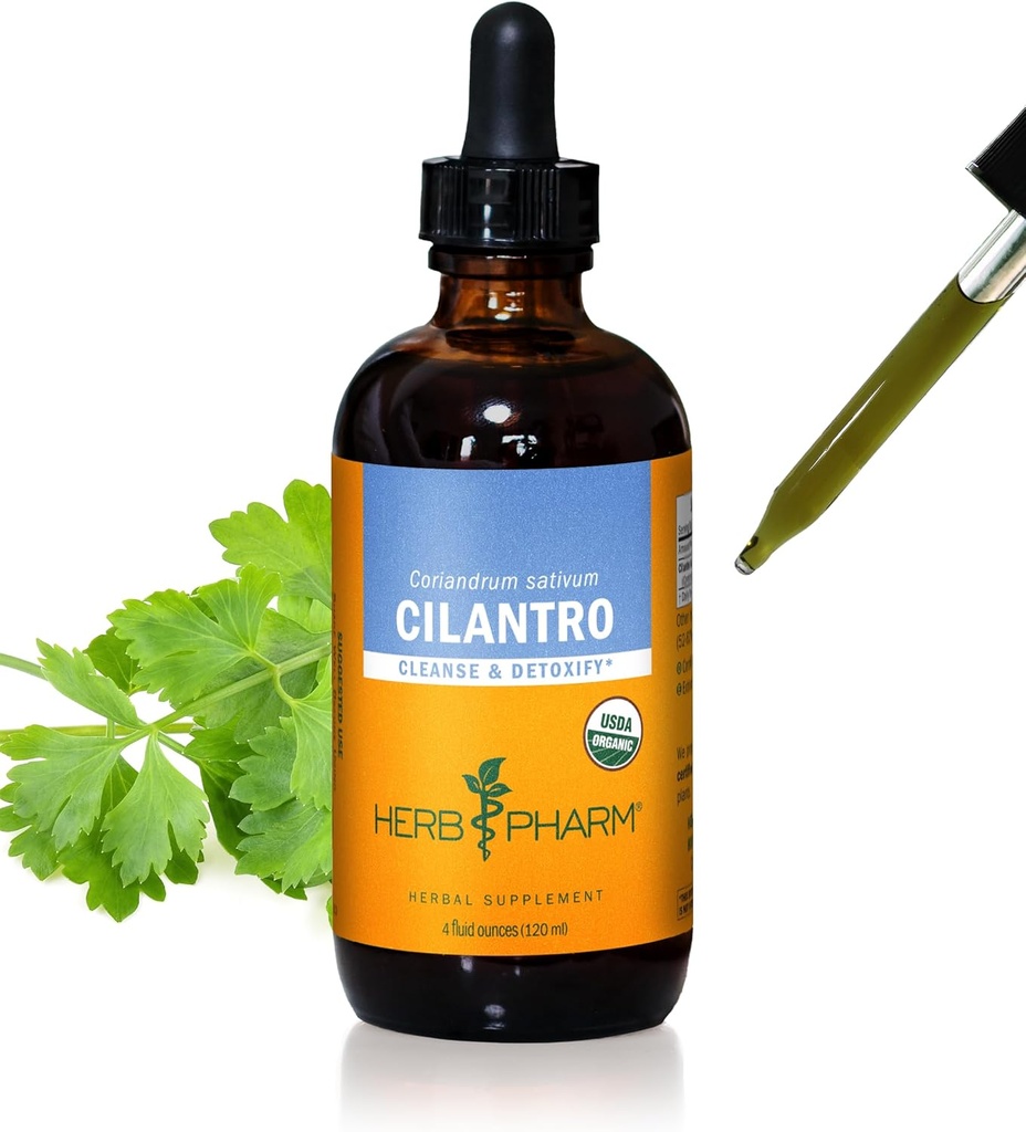 Herb Pharm Certified Biologische Cilantro Liquid Extract voor reiniging en ontgifting Ondersteuning - 4 Ounce