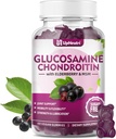 Glucosamine Chondroitin Gummies Sugar Free, Extra Strength 1500mg Glucosamine met Chondroitin MSM & Turmeric, Joint Support Supplement for Men & Women Joint Health (60 Count (pack of 1))