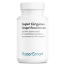 Supersmart - Super Gingerols 400mg par jour (High Potency 20% Gingerol) - Supplément d'extrait de racine de gingembre sans OGM et sans gluten - 60 capsules végétariennes