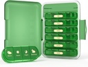 Wekelijkse pil Organisator 4 keer per dag, 7 dagen pil Box 4X, Portable for Travel Pill Case for Pillen/Vitamine/Visolie/Medicatie/Suplements (4x7 Green)