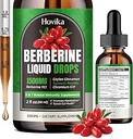 Berberine HCL Liquid Drops - 1500 mg Berberine Supplement met Ceylon Cinnamon, Chroom, Turmeric, Niacinamide - Ondersteunt Metabolisme en immuunsysteem, Gut Health - 2 FL Oz Vegan