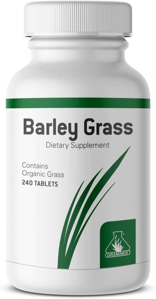 Graminex Barley Grass Tablets - Energy Boosting Greens Nutritional Supplement - Antioxidant-Rich Superfood met Multivitamine, Mineralen, Aminozuren - 240 tabletten