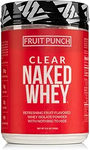 Naked Clear Whey Protein Isolaat, Fruit Punch, Iso Proteine Powder, Geen Gmos of kunstmatige zoetstoffen, Glutenvrij, Soy-Free - 28 Servers