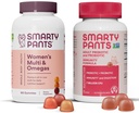 SmartyBants Vrouwen Multivitamine en Probiotische Immuniteitsbundel: Omega 3 Visolie (EPA/DHA), Methylfolaat, CoQ10, Vitamine D3, C, Digestief & Immuun Ondersteuning Supplement (30 dagen aanbod)