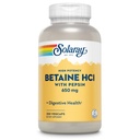 Solaray High Potency Betaine HCL met Pepsin - Zoutzuur Supplement voor de spijsvertering gezondheid - met Betaine Hydrochloroide en digestieve enzymen - Gut Health Support - 60-dagen garantie, 250 VegCaps
