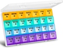 XL Grote maandelijkse pil Organisator 4 weken, 28 dagen pil Organisator Weekly, Big Compartiment met Travel Case, 7 dagen pil Dispenser 4 keer per dag, Medicine Organizer Box voor Vitamine, Visolie