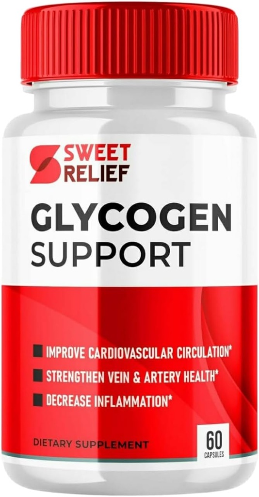 Sweet Relief Glycogen Support - Sweet Relief Blood Vessel Cleaner, Sweet Relief Capsules, Advanced Formula for All Wellness, SweetRelief (60 Capsules, 1 Pack)