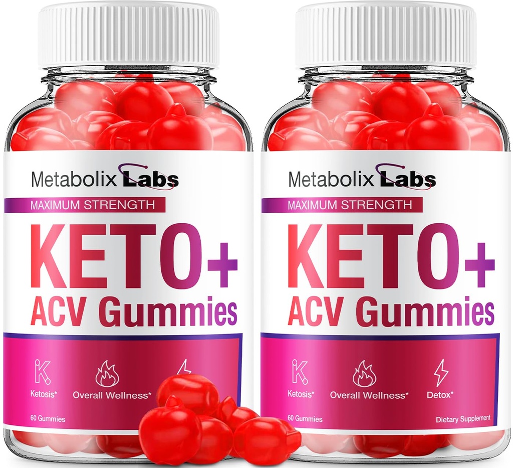 (2 Pack) Metabolix Labs Keto ACV Gummies - Advanced Formula Metabolix Keto Plus Weight Management ACV Gummies Apple Cider Vinegar Metabolix ACV Dietary Supplement Men Women (120 Gummies)