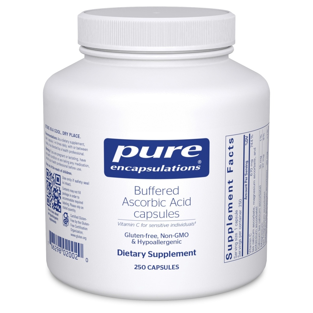 Pure Encapsulations Gebufferde Ascorbic Acid Capsules 
