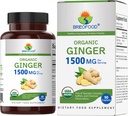 Brieofood Biologische Ginger 1500mg, 45 porties, Vegetarisch, Glutenvrij, 90 Vegetarische tabletten