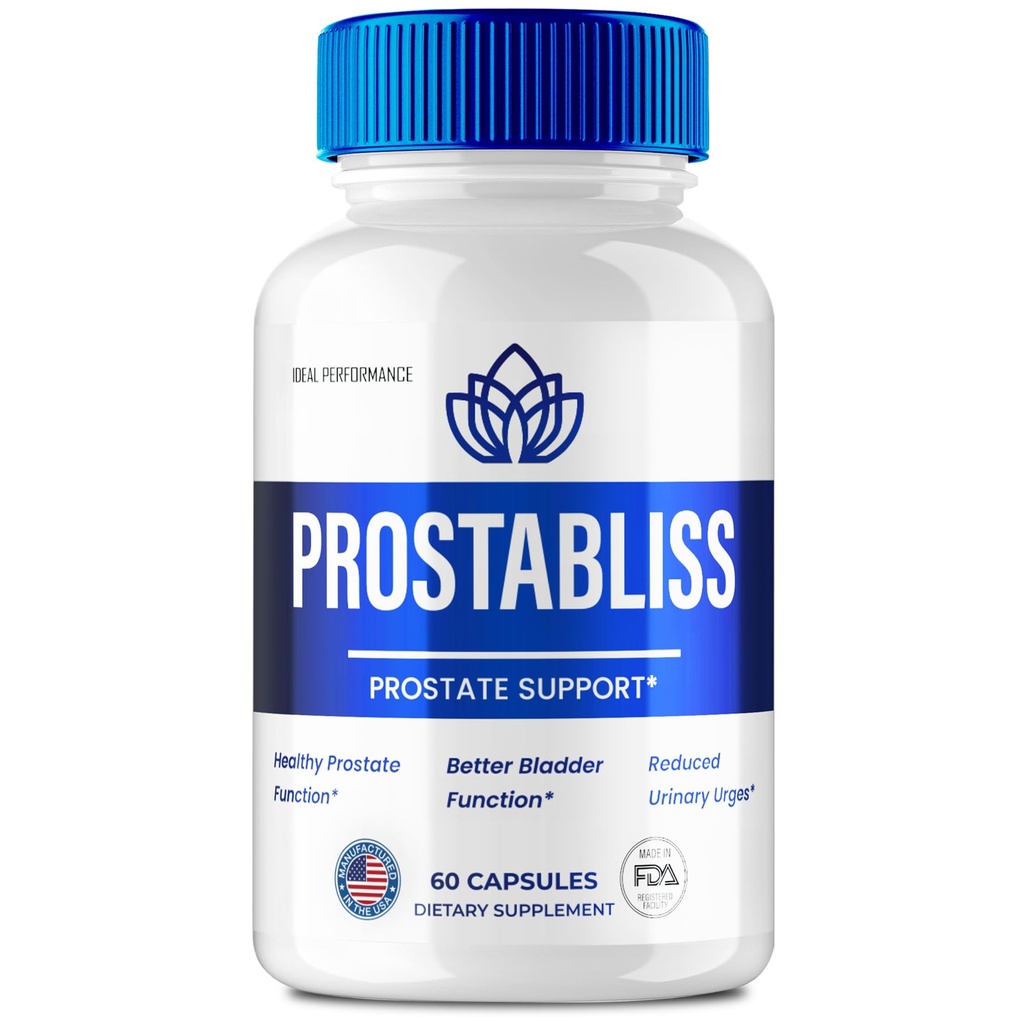 ProstaBliss Prostate Capsules - Official ProstaBliss Supplement Pills - Maximum Strength, All Natural Formula Support Prostate Health, Prosta Bliss Health Pastillas Reviews (60 Capsules)