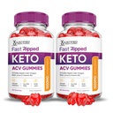 Justified Laboratories Fast Ripped Keto ACV Gummies (1000 mg) - 60 Count, Pack of 2 - Formulated with Apple Cider Vinegar, Folate & Vitamin B12 - Non-GMO, Vegan, Gluten Free - 60 Servings