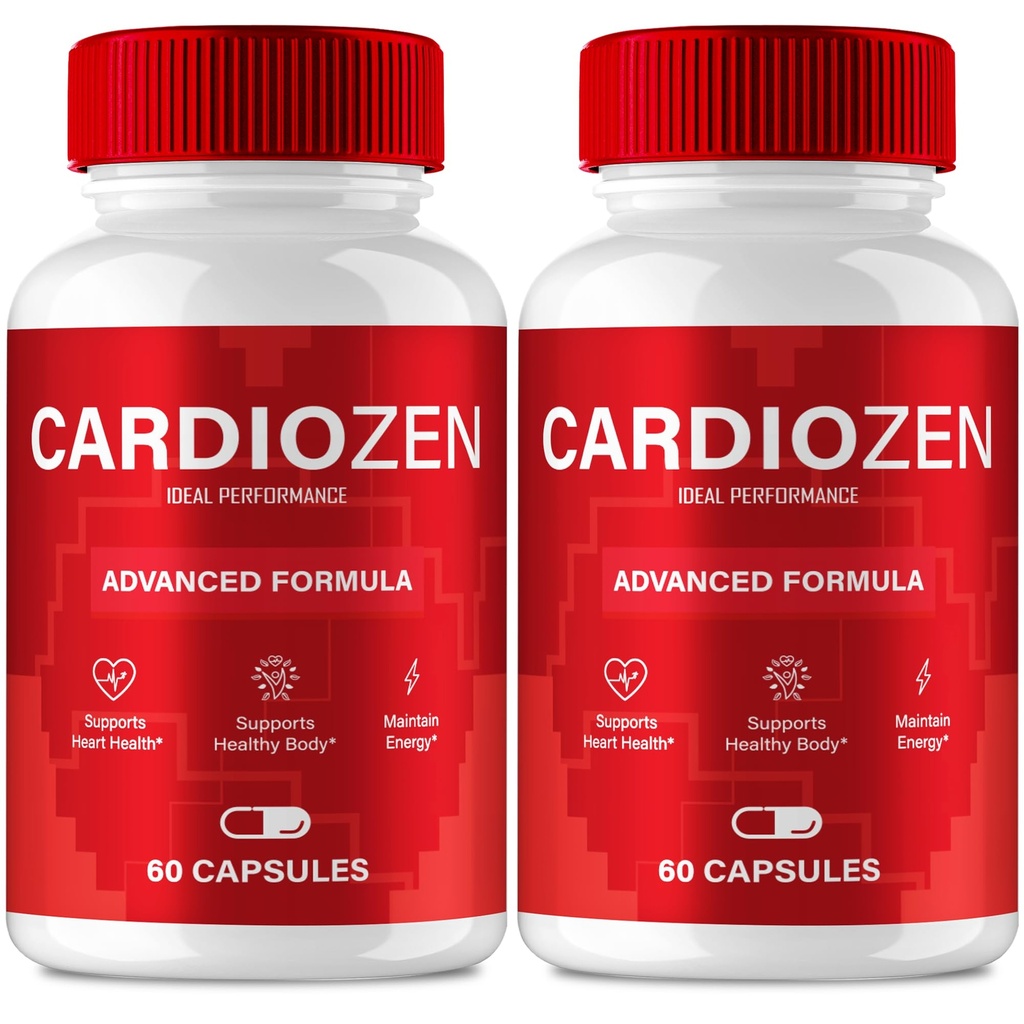 Cardiozen Capsules, Official Cardiozen Advanced Blood Formula Supplement Pills - Maximum Strength, All Natural Healthy Circulation & Stable Levels, Premium Cardio Zen Reviews (2 Pack)