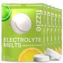Fizzie Electrolyte Tablets - 4X Faster Absorption - No Water Needed - Rapid Hydration for Runners, Travel & Hangovers - Melts in Mouth - Lemon Lime 6 Pack (60 Servings Total)