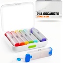 Bexeen Weekly pil Organizer 2 keer per dag - Pill Box 7 Day Am Pm - Travel Medicine Organizer Tweemaal daags Vitamine houder Portable Supplement Case Week Morgen Nacht Med Dispenser Afneembare Container