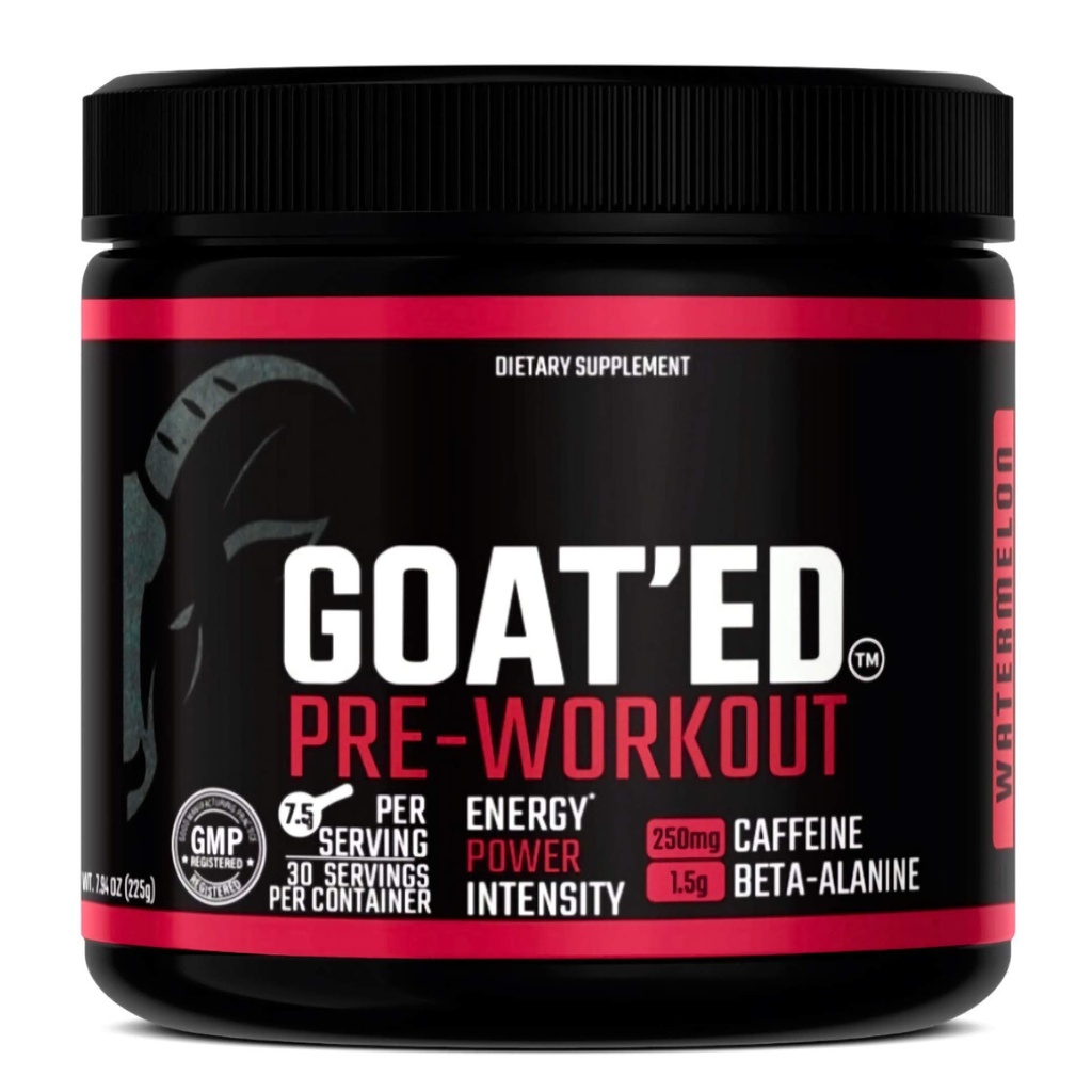 GOAT'ED Pre Workout Powder | Clean Daily Energy & Focus Formula with 250mg Caffeine & 1.5g Beta-Alanine | Thoughtfully Dosed, Sugar-Free, 30 Servings for Men & Women
