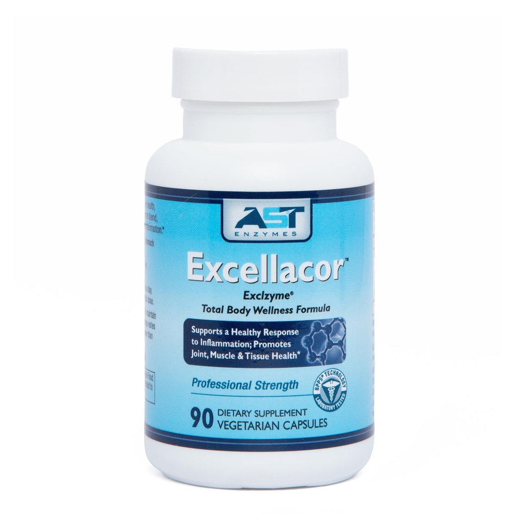 Excellacor-90 Systemic Enzyme Supplement – Acid-Resistant Serrapeptase & Proteolytic Enzymes – Supports Healthy Inflammation Response, Joint Function & Circulation – 90 Vegetarian Capsules
