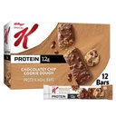 Special K Bar Protein Meal Bars, 12g Protein Snacks, Meal Replacement, Chocolatey Chip Cookie Dough, 19oz Box (12 Count)