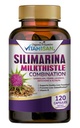 VITAMISAN Thistle de lait silimarina avec Dandelion, Fenouil. Licorice, Artichoke Alfalfa Detox & Formule de nettoyage Support Foie 120 Capsules