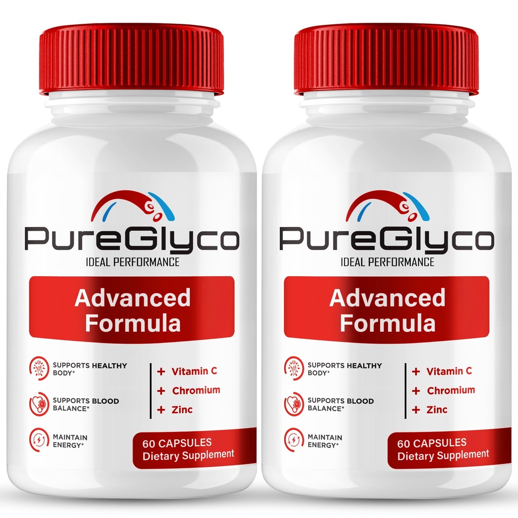 PureGlyco Capsules, Official Pure Glyco Blood Support Supplement Pills - Maximum Strength, All Natural Healthy Circulation & Stable Levels, Advanced PureGlyco Health Support Reviews (2 Pack)