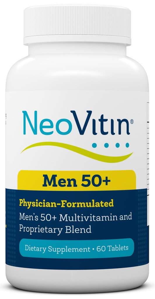 Men's 50+ Multivitamin/Multimineral with Vitamin B, Vitamin D, Calcium, Vitamin D, L-Carnitine, Asian Ginseng Root Powder, Green Tea Leaf Extract, Turmeric Root Extract