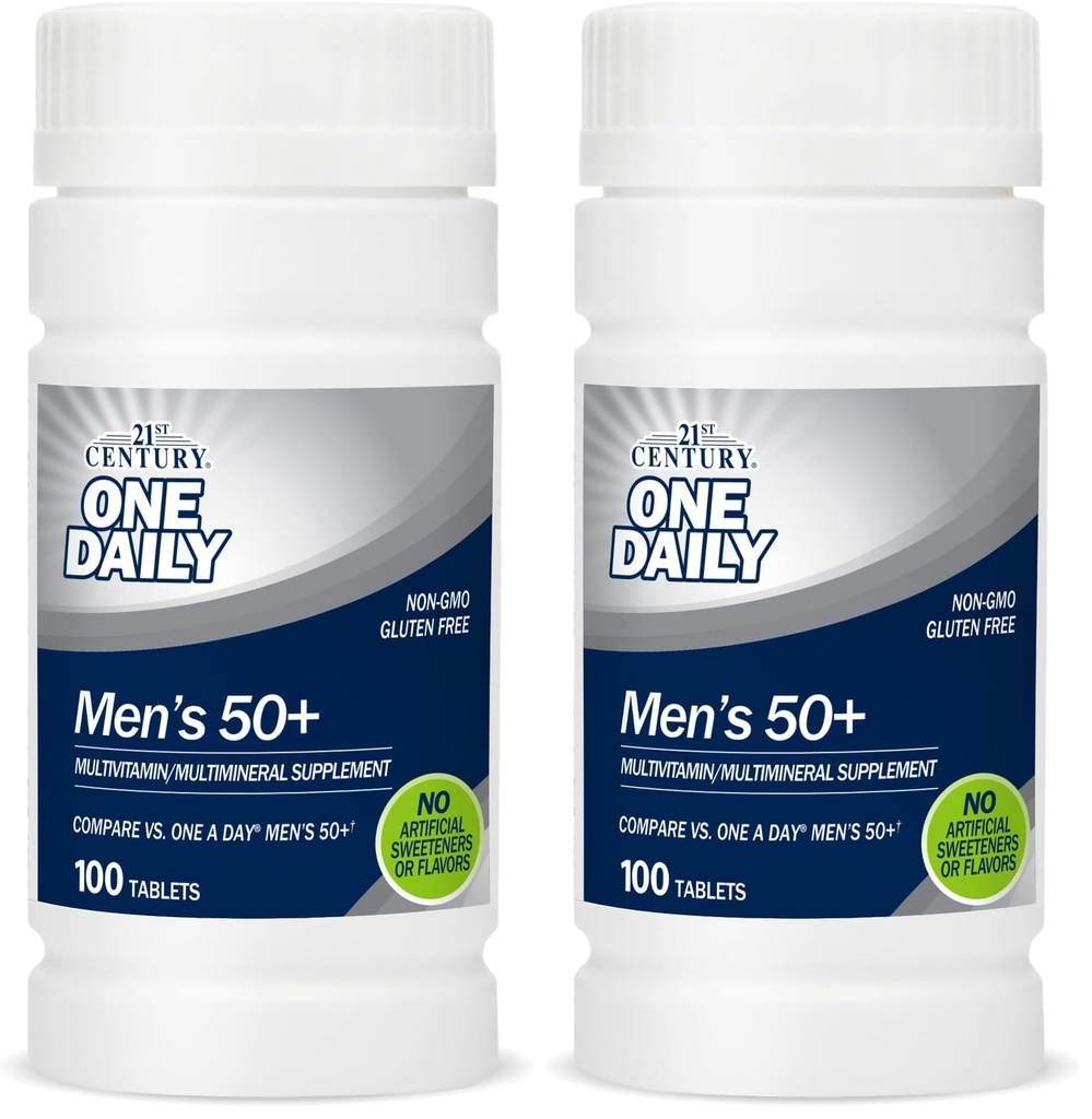 21st Century One Daily Men's 50+ Tablets, 100 Count (Pack of 2)