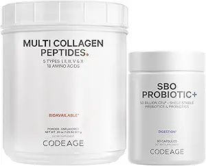 Codeage - Protéines multicollagènes + Probiotiques SBO 50 milliards de CFU