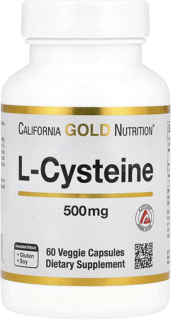 California Gold Nutrition L-Cysteine, AjiPure®, 500 mg, 60 Capsules de Véggie