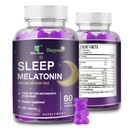 Melatonin Gummies 5mg for Sleep–Fall Asleep Faster & Wake Refreshed, L-Theanine&Herbal Blend, Vegan Sleep Aid Gummies for Adults, 60 Count