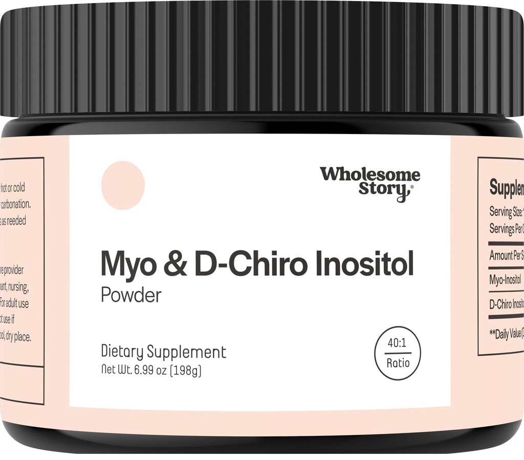 Myo-Inositol & D-Chiro Inositol Supplement Powder for Women | Hormonal Balance & Healthy Ovarian Function Support | Vitamin B8 | Great Alternative to Capsules | 40:1 Ratio | 90 Servings