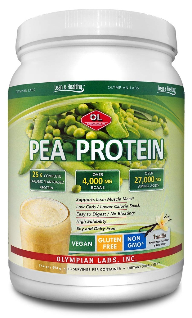 Olympian Labs Vanilla Pea Proteïne, 494 Gram, 13 Servers