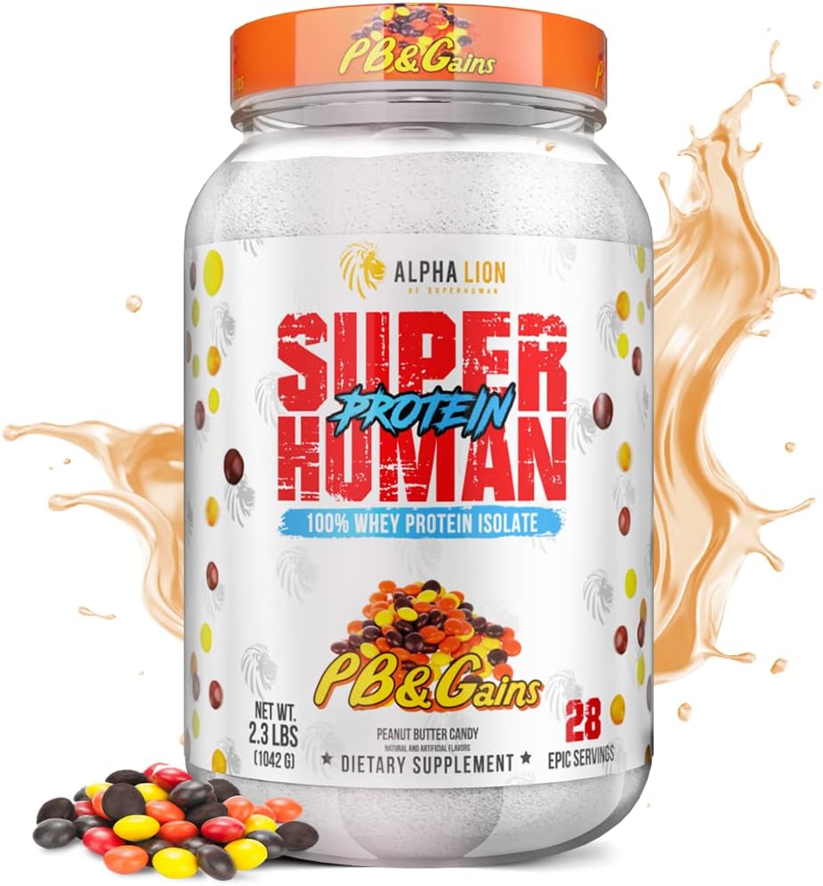ALPHA LION Superhuman Wei Proteïne Poeder, Grote Proeverij Pure Wei Proteïne Isolaat, Lage Carb, Lage Suiker, Geen Bloat Post Workout, Spierherstel & Groei (28 Servers, PB & Gains)