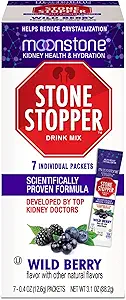 Stone Stopper Drink Mix, Wild Berry, Niersteen Preventie, Calcium Oxalaat Beschermer, Alkalische Citraat Ondersteuning, Ontwikkeld door Urologen om Hydratatie en Ondersteuning Niergezondheid te verbeteren, 7 dagen Levering