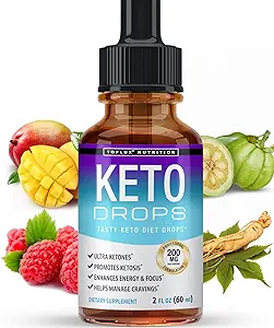 Keto Diet baisse la perte de poids supplément kétogénique - Premium Fat Burner Formule pour stimuler le métabolisme, réprimer l'appétit et les crampes, meilleure absorption liquide, Garcinia Cambogia, efficace pour les hommes et les femmes