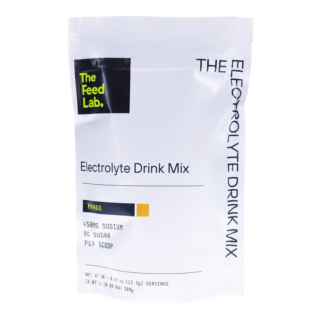 Hydration Electrolyte Drink Mix – 450mg Sodium, Potassium, Calcium & Magnesium | Low Sugar, No Artificial Ingredients | Sports Hydration Powder | 30 Servings (30 Servings, Mango)