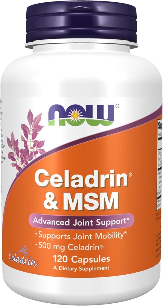 NOW voedingssupplementen, Celadrin® & MSM, 500 mg Celadrin®, Advanced Joint Support*, 120 capsules